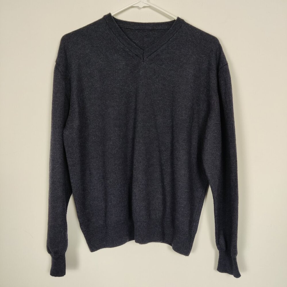 Unbranded Men's 100% Wool V-neck Sweater Old Money Quiet Luxury